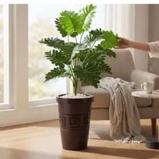 Vasos com Plantas Artificial Decoração Casa Jardim