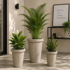 3 Vasos Para Plantas Grego Coluna Alto Decoração Casa Jardim