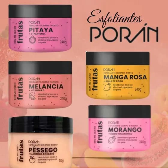 Esfoliante Corporal e Facial Vegano Poran 240g