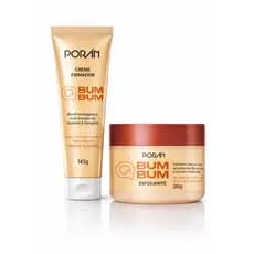 Kit Bumbum Porán Creme Firmador + Esfoliante Corporal 200g | Anti Celulite, Foliculite e Pele Lisa