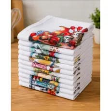 Kit 3, 5, 10 ou 20 Panos de Prato Estampados 100% Algodão Grande 40x70 Alta Absorção