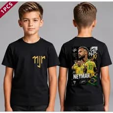 Camiseta Adulto/Infantil Brasil Neymar Copa do Mundo 100% Algodão Top Varias Cores