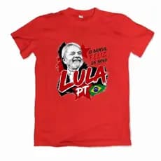 Camiseta Pt Camisa Lula Unissex Esquerda Blusa Partido Dos Trabalhadores 100% algodão
