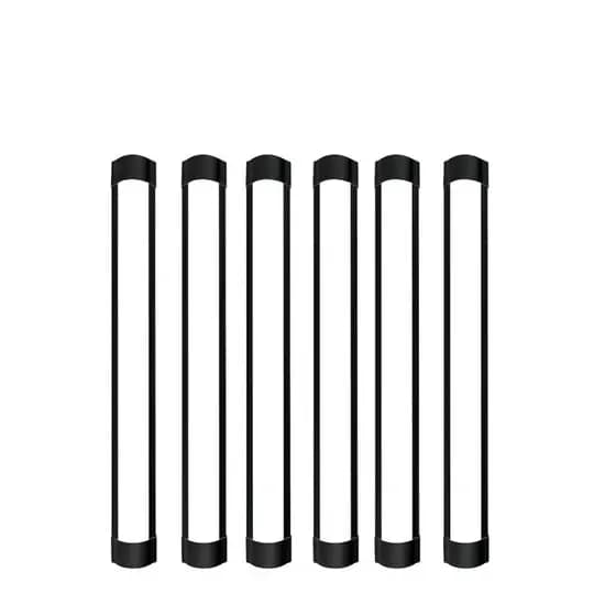 Kit 6un Luminaria slim Led 40w 120cm Linear com calha sobrepor 6500K Preto Bivolt