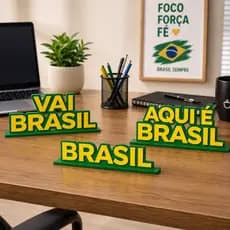 Kit Decoração de Mesa Brasil em MDF copa enfeite