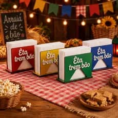 Kit 4 Porta-Guardanapos Juninos para Mesa de Arraiá