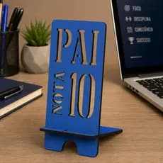 Kit 10 Suportes Porta Celular MDF Dia dos Pais