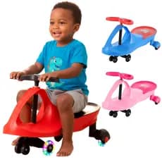 Carrinho Infantil  Rolimã  Led  Roda Triciclo Rosa, Azul ou Vemelho