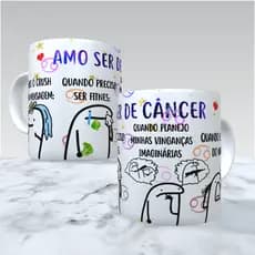 Caneca de Porcelana Personalizada Exclusiva Envio em 24 horas Personalizada Flork Signo de Câncer