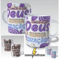 Caneca de Porcelana Personalizada Frases Cristãs 3D, Caneca Personalizada de Deus, Xícara de Porcelana Evangélica
