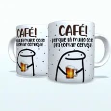 Caneca de Porcelana Personalizada Exclusiva - Envio em 24 horas - Personalizada Flork - Café Já Que é Muito Cedo Para Cerveja