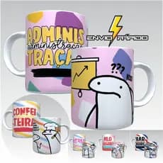 Caneca Personalizada Flork Profissões com a Letra A até D - Diversos Modelos Feminino e Masculino Adminstração Agronomia Artesã Atriz Biologia Blogueira Cantora Costureira Confeiteira- Florks - Caneca Porcelana - Frases Divertidas
