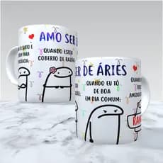 Caneca Flork - Signo de Áries - Envio 24 horas - Porcelana Personalizada Exclusiva
