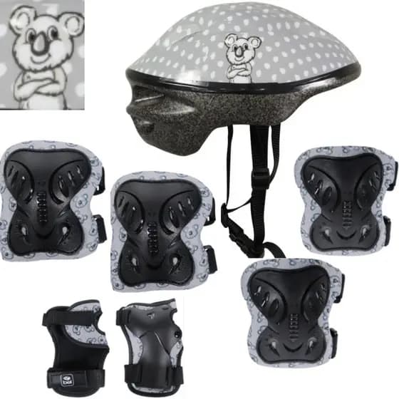 Kit Proteção Infantil Com Capacete Bel. Skate/Patins/Bicicleta/Patinete/Roller.