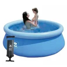 Piscina Inflável Redonda 1.400 Litros Bel. Tamanho (1,83m X 63cm) Com Bomba Encher.PVC Resistente.