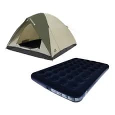 Barraca Araguaia 4 Lugares Bel + Colchão Casal Inflável. Camping, Praia, Acampamento, Viagem.