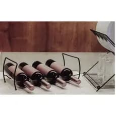 Suporte De Vinhos Adega Horizontal Empilhável Dourado Viena Bel Para 4 Garrafas/8 Garrafas