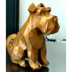 Miniatura Schnauzer Geométrico Lowpoly 10cm