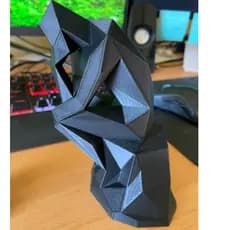 Estátua do Pensador - Low Poly  - Geométrica