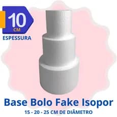 Base para Bolo Fake 10cm de Isopor Maciço Kit 15 20 25 cm | Bolo Cenográfico | Artesanato | Festa