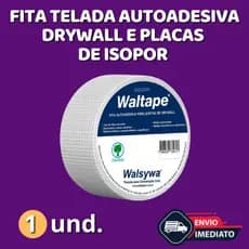 Fita Telada Autoadesiva Drywall Branca Walsywa 45 e 90 metros de comprimento - 01 unidade