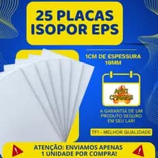 KIT 25 Placas De Isopor EPS - Espessura 10mm (1Cm) Forro Térmico Acústico - ISOPOR DE QUALIDADE