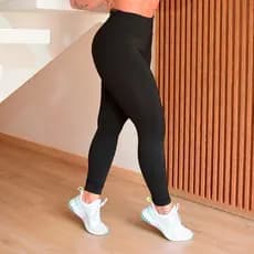 Legging Lisa com Cós Alto Modelador, Sem Transparência, em Suplex Reforçado