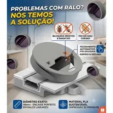 Válvula Anti Odor E Insetos Para Ralo Linear 48mm Fecha Ralo Automático Bloqueador De Baratas Banheiro Premium