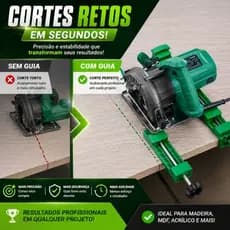 Guia para Serra Ajustável Corte Preciso 150-230mm Base Estável Profissional Madeira MDF