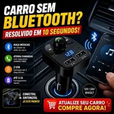 Transmissor FM Bluetooth Veicular X8 Carregador USB Duplo Hands Free Adaptador Carro Sem Bluetooth