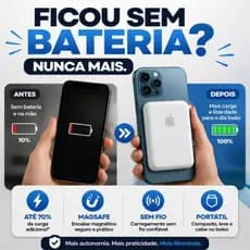 Powerbank MagSafe iPhone 5000mAh Carregador Sem Fio Portátil Para iPhone 12 13 Pro Max Mini