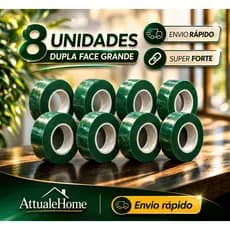 Kit Rolos Fita Dupla Face 2Metros/1Metro - Fita Adesiva Fixa Extra Forte Transparente