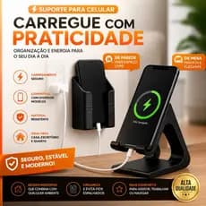 Suporte para Celular Carregando de Mesa e Parede Universal Premium