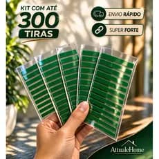Cartela Fita Dupla Face Extra Forte Fracionada Tiras Adesiva Resistente Massa Acrílica