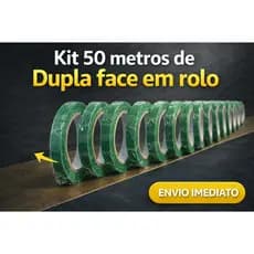 Kit Até 50 Metros em Rolos de Fita Dupla Face Para Parede - Fita Adesiva Extra Forte Transparente