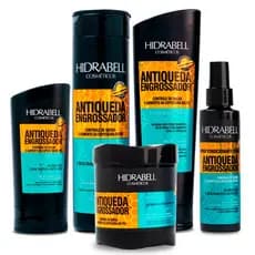 Combo Elimina Queda de Cabelo e Encorpa Fios de Cabelo Kit Antiqueda Engrossador Hidrabell