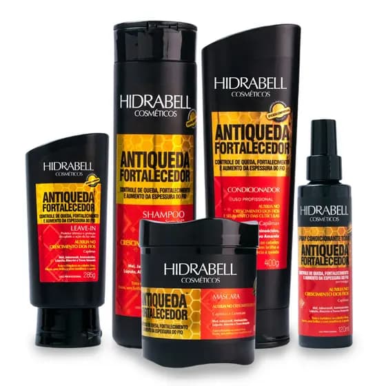 Elimina Queda de Cabelo e Fortalece Fios de Cabelo - Kit Antiqueda Fortalecedor Hidrabell
