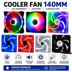 Cooler Fan 4 Led 3cores 14cm 140mm Gabinete Ventoinha