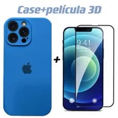 Kit Capinhas Case  proteção Câmera Silicone Aveludada Colorida+Película privacidade para iphone 12 12Pro 12Promax