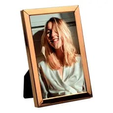 Porta Retrato Foto 10x15 Rosé Gold Metal