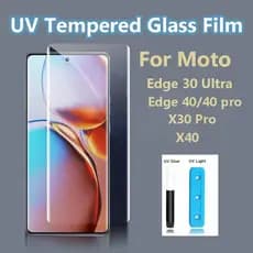 Para Motorola Edge 60pro/50pro/edge40/30Pro/X40/X30Pro Filme De Vidro Temperado UV Com Cola Completa Moto 30 Fusion Prot
