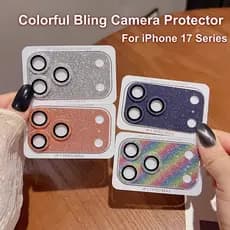 Para iPhone 17 Pro Max 17Pro Câmera Emprestar Protetor Anti-Risco Bling Borda 17promax Lente Temperada Vidro