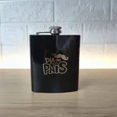 Cantil Personalizado em Inox 210ml | Garrafa de Bolso com Nome | Presente Especial