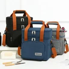 Bolsa Térmica 2 Compartimentos Com Alça De Mão E Lateral Isolamento Térmico Eficiente