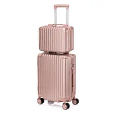 Conjunto Mala De Viagem 10KG E Frasqueira Cadeado TSA Roda Dupla 360° ATP93-2