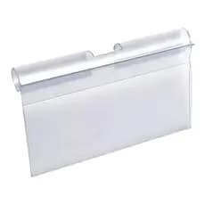Kit 50 Porta Etiquetas de Preço 5cm em PVC Para Gancho Geladeira