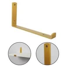 Kit de Mãos Francesas Dourado Suporte Prateleira 20cm