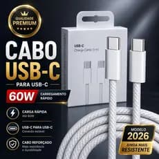 Cabo USB-C Para USB-C 60W Carregamento Rapido Turbo Tipo C Reforçado USB C Tipo c Carregador Compativel Celular  1m 2026