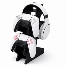 Suporte Porta Controle Xbox One X / S Ps4 Ps5 Fone Preto Mdf Envio Imediato