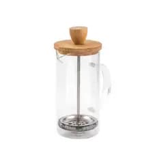 CAFETEIRA PRENSA FRANCESA COM TAMPA BAMBU 600ML AF20246 MIMO STYLE